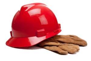 hard hat, golves