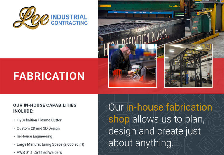 Fabrication services Lee Contracting provides