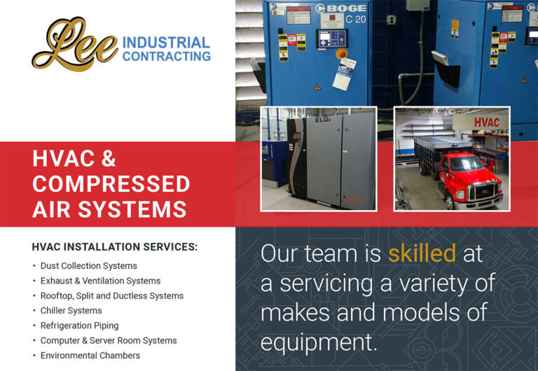 HVAC & Compressed Air Systems services Lee Contracting provides