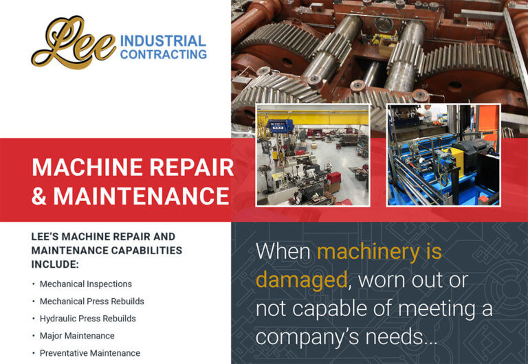 Machine repair & Maintenance at Lee Contracting