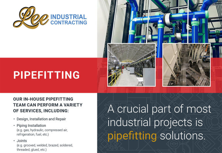 Pipefitting services at Lee Contracting